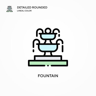 Çeşme vektör simgesi. Modern vektör illüstrasyon kavramları. Düzenlemesi ve kişiselleştirmesi kolay.