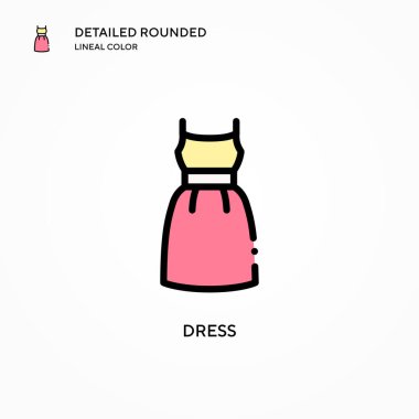 Vektör simgesini giyin. Modern vektör illüstrasyon kavramları. Düzenlemesi ve kişiselleştirmesi kolay.