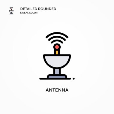 Anten vektör simgesi. Modern vektör illüstrasyon kavramları. Düzenlemesi ve kişiselleştirmesi kolay.