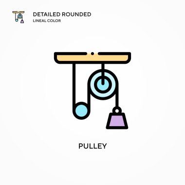 Pulley vector icon. Modern vector illustration concepts. Easy to edit and customize. clipart