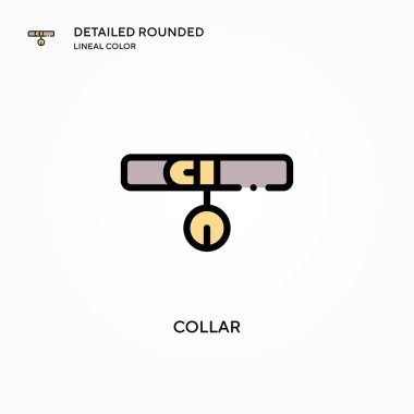 Yaka vektör simgesi. Modern vektör illüstrasyon kavramları. Düzenlemesi ve kişiselleştirmesi kolay.