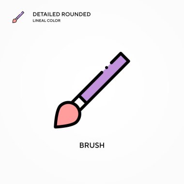 Fırça vektör simgesi. Modern vektör illüstrasyon kavramları. Düzenlemesi ve kişiselleştirmesi kolay.