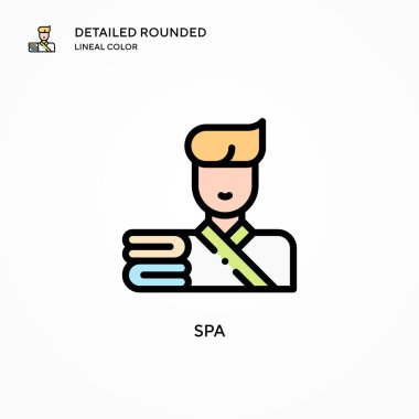 Spa vektör simgesi. Modern vektör illüstrasyon kavramları. Düzenlemesi ve kişiselleştirmesi kolay.