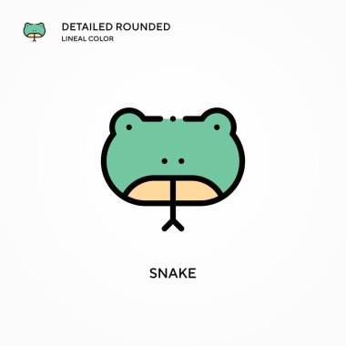 Yılan vektör simgesi. Modern vektör illüstrasyon kavramları. Düzenlemesi ve kişiselleştirmesi kolay.