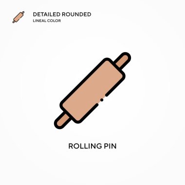 Rolling pin vektör simgesi. Modern vektör illüstrasyon kavramları. Düzenlemesi ve kişiselleştirmesi kolay.