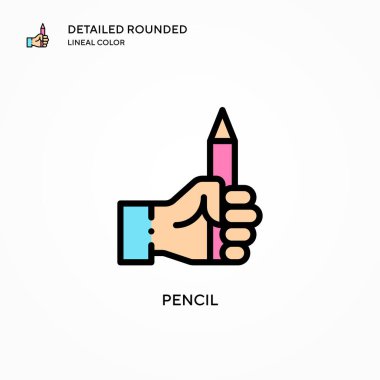Kalem vektör simgesi. Modern vektör illüstrasyon kavramları. Düzenlemesi ve kişiselleştirmesi kolay.