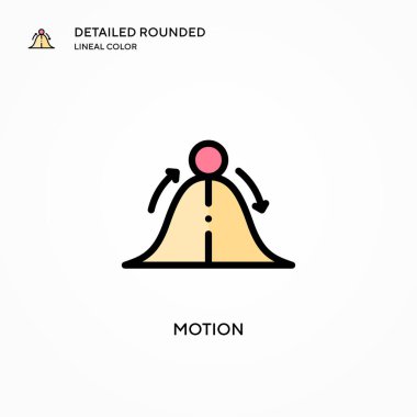 Hareket vektörü simgesi. Modern vektör illüstrasyon kavramları. Düzenlemesi ve kişiselleştirmesi kolay.