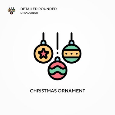Noel süsü vektör simgesi. Modern vektör illüstrasyon kavramları. Düzenlemesi ve kişiselleştirmesi kolay.