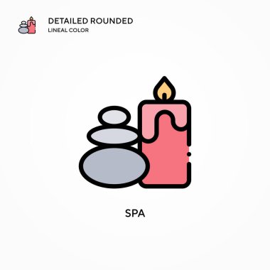 Spa vektör simgesi. Modern vektör illüstrasyon kavramları. Düzenlemesi ve kişiselleştirmesi kolay.
