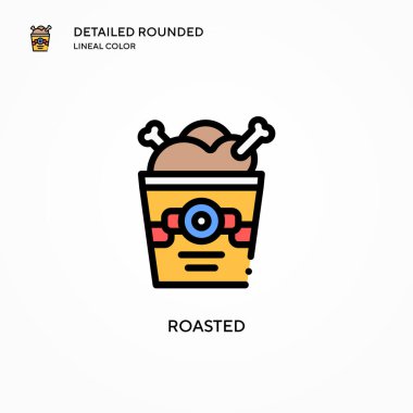 Kavrulmuş vektör simgesi. Modern vektör illüstrasyon kavramları. Düzenlemesi ve kişiselleştirmesi kolay.