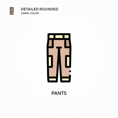 Pantolon vektör simgesi. Modern vektör illüstrasyon kavramları. Düzenlemesi ve kişiselleştirmesi kolay.