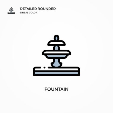 Çeşme vektör simgesi. Modern vektör illüstrasyon kavramları. Düzenlemesi ve kişiselleştirmesi kolay.