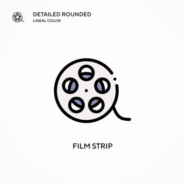 Film şeridi vektör simgesi. Modern vektör illüstrasyon kavramları. Düzenlemesi ve kişiselleştirmesi kolay.