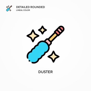 Duster vektör simgesi. Modern vektör illüstrasyon kavramları. Düzenlemesi ve kişiselleştirmesi kolay.