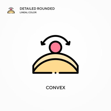 Dışbükey vektör simgesi. Modern vektör illüstrasyon kavramları. Düzenlemesi ve kişiselleştirmesi kolay.