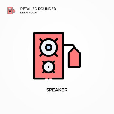 Sözcü vektör simgesi. Modern vektör illüstrasyon kavramları. Düzenlemesi ve kişiselleştirmesi kolay.