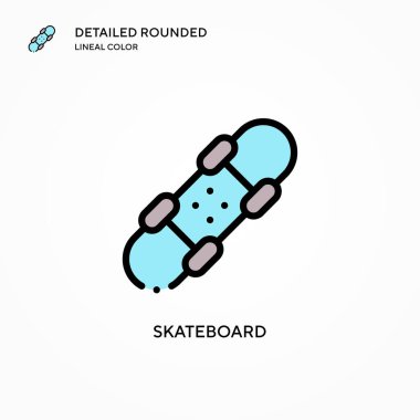 Kaykay vektör simgesi. Modern vektör illüstrasyon kavramları. Düzenlemesi ve kişiselleştirmesi kolay.