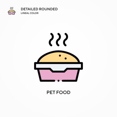 Evcil hayvan besin vektör simgesi. Modern vektör illüstrasyon kavramları. Düzenlemesi ve kişiselleştirmesi kolay.