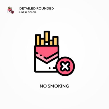 Dumanı tüten vektör simgesi yok. Modern vektör illüstrasyon kavramları. Düzenlemesi ve kişiselleştirmesi kolay.