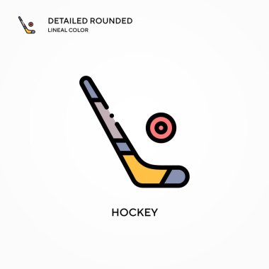 Hokey vektör simgesi. Modern vektör illüstrasyon kavramları. Düzenlemesi ve kişiselleştirmesi kolay.
