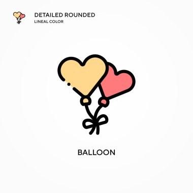 Balon vektör simgesi. Modern vektör illüstrasyon kavramları. Düzenlemesi ve kişiselleştirmesi kolay.