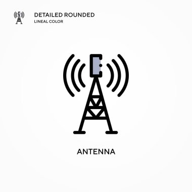 Anten vektör simgesi. Modern vektör illüstrasyon kavramları. Düzenlemesi ve kişiselleştirmesi kolay.
