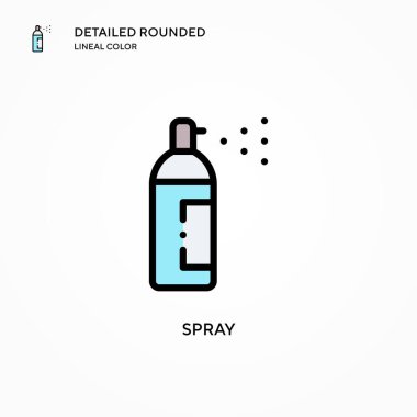 Sprey vektör simgesi. Modern vektör illüstrasyon kavramları. Düzenlemesi ve kişiselleştirmesi kolay.