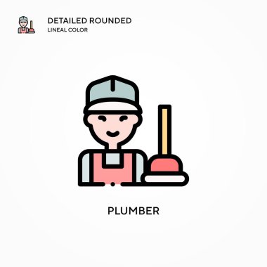 Tesisat vektör ikonu. Modern vektör illüstrasyon kavramları. Düzenlemesi ve kişiselleştirmesi kolay.