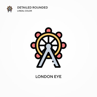 Londra göz vektör simgesi. Modern vektör illüstrasyon kavramları. Düzenlemesi ve kişiselleştirmesi kolay.