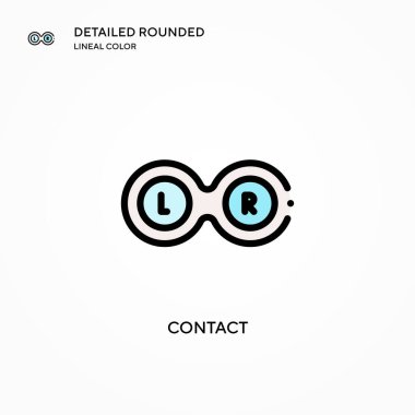 Kontak vektör simgesi. Modern vektör illüstrasyon kavramları. Düzenlemesi ve kişiselleştirmesi kolay.