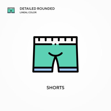 Kısa vektör simgesi. Modern vektör illüstrasyon kavramları. Düzenlemesi ve kişiselleştirmesi kolay.