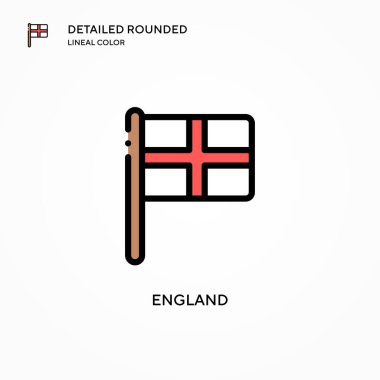 İngiltere vektör ikonu. Modern vektör illüstrasyon kavramları. Düzenlemesi ve kişiselleştirmesi kolay.