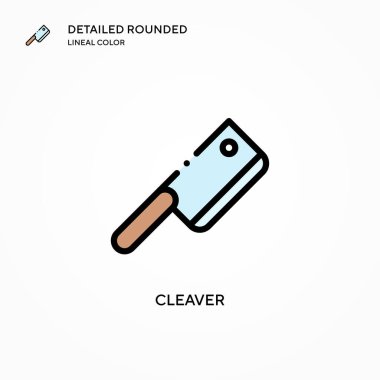Cleaver vektör simgesi. Modern vektör illüstrasyon kavramları. Düzenlemesi ve kişiselleştirmesi kolay.