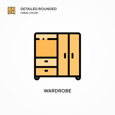 Kostüm vektör simgesi. Modern vektör illüstrasyon kavramları. Düzenlemesi ve kişiselleştirmesi kolay.