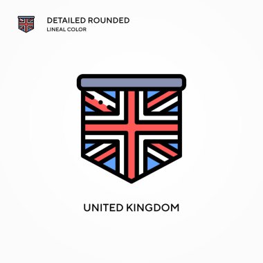 Birleşik Krallık vektör simgesi. Modern vektör illüstrasyon kavramları. Düzenlemesi ve kişiselleştirmesi kolay.