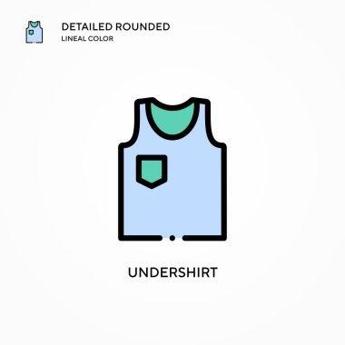 Undershirt vektör simgesi. Modern vektör illüstrasyon kavramları. Düzenlemesi ve kişiselleştirmesi kolay.