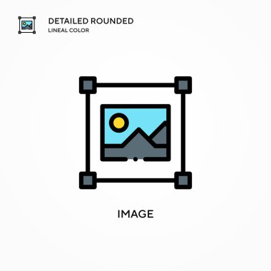 Resim vektör simgesi. Modern vektör illüstrasyon kavramları. Düzenlemesi ve kişiselleştirmesi kolay.