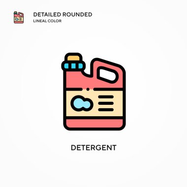 Deterjan vektör simgesi. Modern vektör illüstrasyon kavramları. Düzenlemesi ve kişiselleştirmesi kolay.