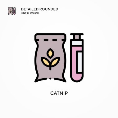 Kedi nanesi vektör simgesi. Modern vektör illüstrasyon kavramları. Düzenlemesi ve kişiselleştirmesi kolay.