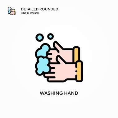 El vektör simgesi yıkılıyor. Modern vektör illüstrasyon kavramları. Düzenlemesi ve kişiselleştirmesi kolay.