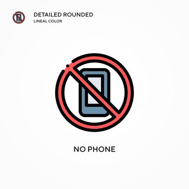 Telefon vektör simgesi yok. Modern vektör illüstrasyon kavramları. Düzenlemesi ve kişiselleştirmesi kolay.
