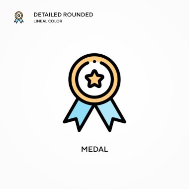 Madalya vektör simgesi. Modern vektör illüstrasyon kavramları. Düzenlemesi ve kişiselleştirmesi kolay.