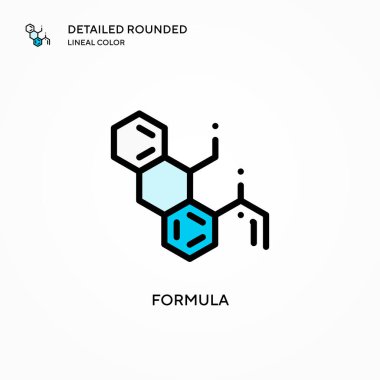 Formül vektör simgesi. Modern vektör illüstrasyon kavramları. Düzenlemesi ve kişiselleştirmesi kolay.