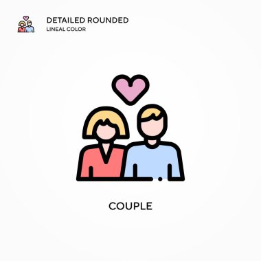 Çift vektör simgesi. Modern vektör illüstrasyon kavramları. Düzenlemesi ve kişiselleştirmesi kolay.