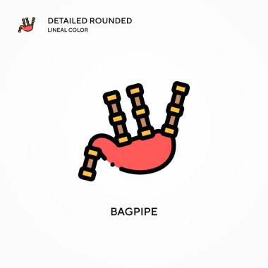 Gayda vektör simgesi. Modern vektör illüstrasyon kavramları. Düzenlemesi ve kişiselleştirmesi kolay.