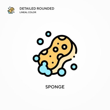 Sünger vektör simgesi. Modern vektör illüstrasyon kavramları. Düzenlemesi ve kişiselleştirmesi kolay.