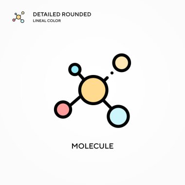 Molekül vektör simgesi. Modern vektör illüstrasyon kavramları. Düzenlemesi ve kişiselleştirmesi kolay.