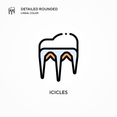 Buz saçağı vektör simgesi. Modern vektör illüstrasyon kavramları. Düzenlemesi ve kişiselleştirmesi kolay.