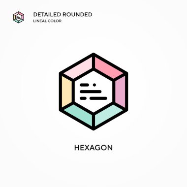 Altıgen vektör simgesi. Modern vektör illüstrasyon kavramları. Düzenlemesi ve kişiselleştirmesi kolay.