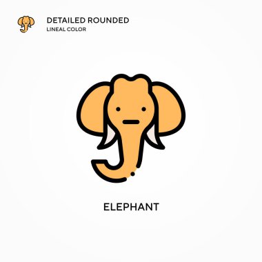 Fil vektör simgesi. Modern vektör illüstrasyon kavramları. Düzenlemesi ve kişiselleştirmesi kolay.